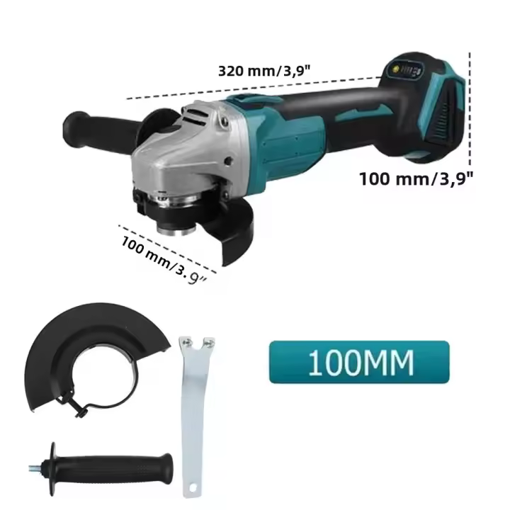 Grinder De Ángulo Sin Cable 21V 100mm/125mm Para Batería Makita Herramienta De Trabajo Potente Corte DIY Máquina De Trabajo - 1