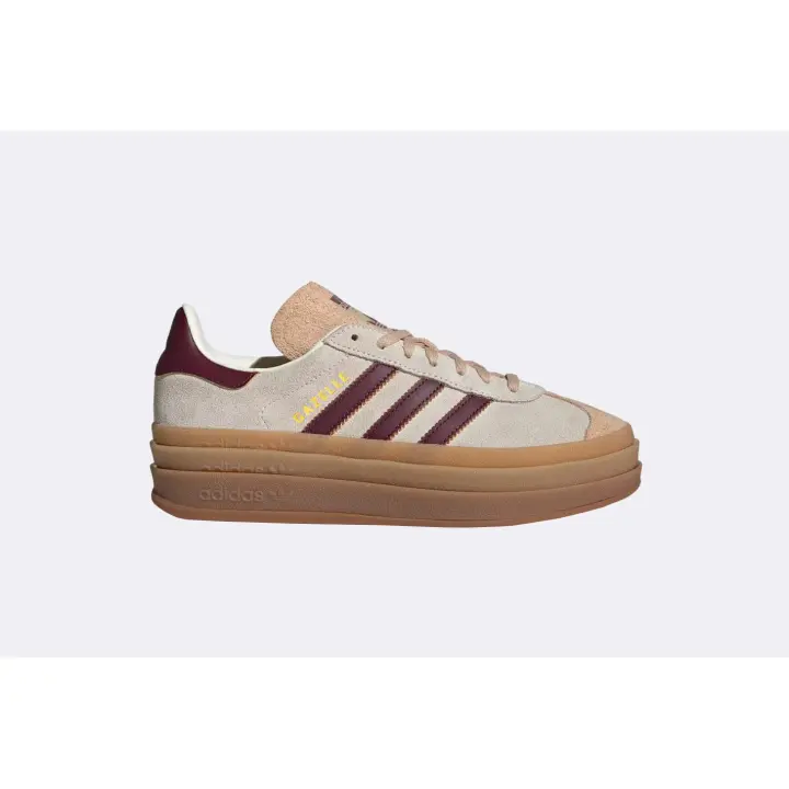 Zapatillas Adidas Gazelle Bold en color Cream White Maroon para Mujer - 1