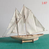 Modelo De Barco De Madera DIY Ben Jamin W. Latham 1:87 Decoración De Escritorio Clásica Para Hogar Asamblea Manual Incluida - details 7