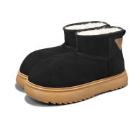 Botas De Nieve Casuales Para Hombres Y Mujeres Con Plush Interior Botas Altas De Lana Suave Cierre Slip-on Estilo Clásico Para El Hogar - details 13