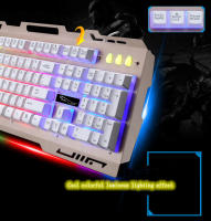Teclado Mecánico G700 Impermeable Con Soporte Para Móvil Estilo De Negocios Luz Metálica Teclado De Juego USB 104 Teclas - details 4