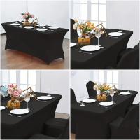 Cubierta De Mesa Elástica De 6FT Protección Para Mesas Rectangulares Plegables Para Fiestas En Casa Y Exteriores Material De Poliéster 100% - details 2