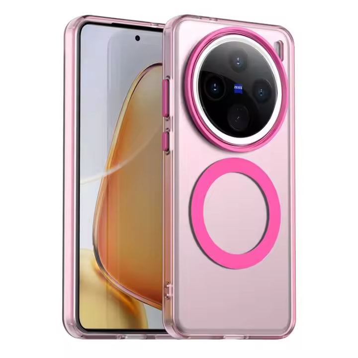 Funda De Teléfono Magnética Transparente Y Colorida Para Vivo X200 pro Mini Carga Inalámbrica Protectora Antigolpes Y Antiarrugas - 1