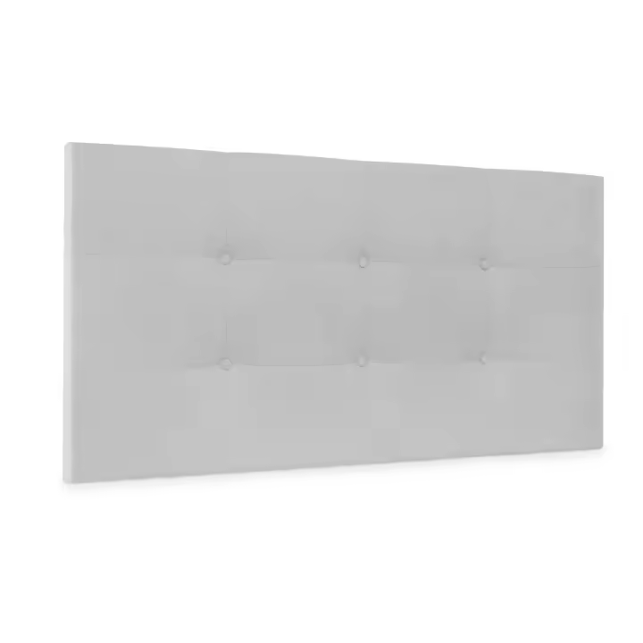 DHOME Cabecero Capitone Tapizado Polipiel o Tela Acualine con 8cm de Grosor Cabezales de Cama Acolchado Capitoné Cabeceros de Cama (Gris Perla Tela) - 1