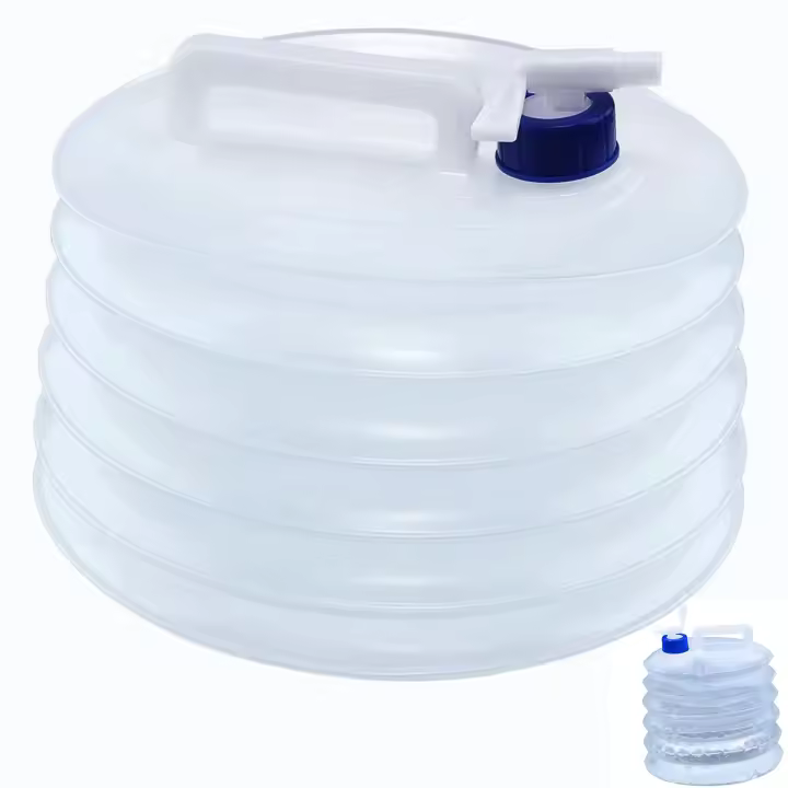 Contenedor de Agua plegable 5L, Cubo de Agua plegable, portátil y sin BPA Tanque de Agua para Caravana Camping senderismo barbacoa Viaje use al Aire Libre - 1