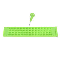 Tablero De Escritura En Braille De Plástico Portátil Para Escuela Con Estuche Práctico Para Practicar Escribir - details 2