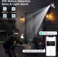 Unilook Camara de Vigilancia 2K con Bateria para Exteriores o Interiores, Camara IP WiFi 100% Inalambrica de 4MP, Vision Nocturna en Color con Foco, Memoria SD/Nube, Sensor de Movimiento PIR, Audio de 2 Vias, WiFi de 2,4 GHz, Push. Color Blanco - details 6