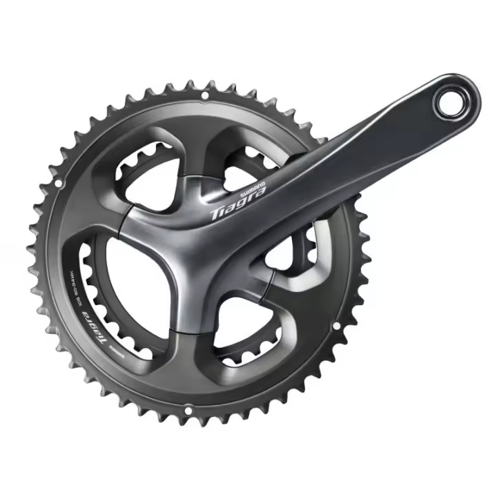SHIMANO | Bielas TIAGRA 4700 2x10v - El nuevo juego de bielas FC-4700 SHIMANO TIAGRA equilibra el peso con la eficiencia, sin renunciar a la rigidez.
Está disponible con opciones de plato de 52-36, - 1