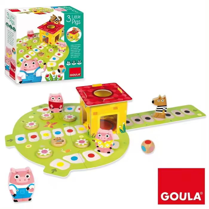 GOULA JUEGO DE MESA LOS TRES CERDITOS JUEGO 23x6x23 Cms. - 1