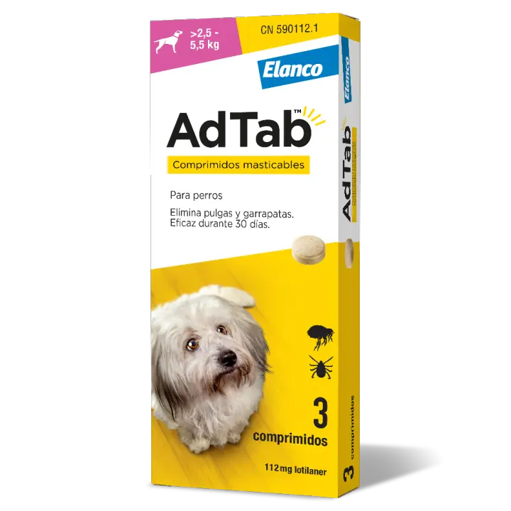 ADTAB 112,5mg Perro (2,5 a 5,5 kg) (3 comprimidos) - 1