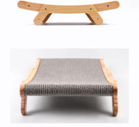 Tablero De Rasguñar Para Gatos Con Marco De Madera 3 En 1 Sillón De Descanso Antirraspado Juguete Para Uñas Sofá Para Gatos - details 6