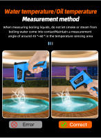 Termómetro Infrarrojo Digital IR05 Pantalla Color Portátil Precisión Alta Medidor De Temperatura No Contacto Para Industrial - details 3