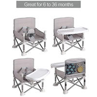 Silla De Comedor Plegable Multifuncional Para Bebés Infantil Asiento Aumentador Portátil Accesorios Para Bebés Material Plástico Unisex - details 0