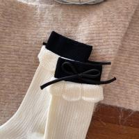 Calcetines De Mujer Primavera Nuevos Coreanos Con Lazo De Encaje Medio Tubo Versátiles Dulces De Algodón Pile Calcetines Casuales - details 13