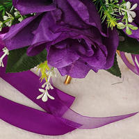 Bouquet De Novia Y Damas De Honor Flores De Seda Blancas Rosas Artificial Accesorios De Boda Flores Mariage Para La Novia - details 10