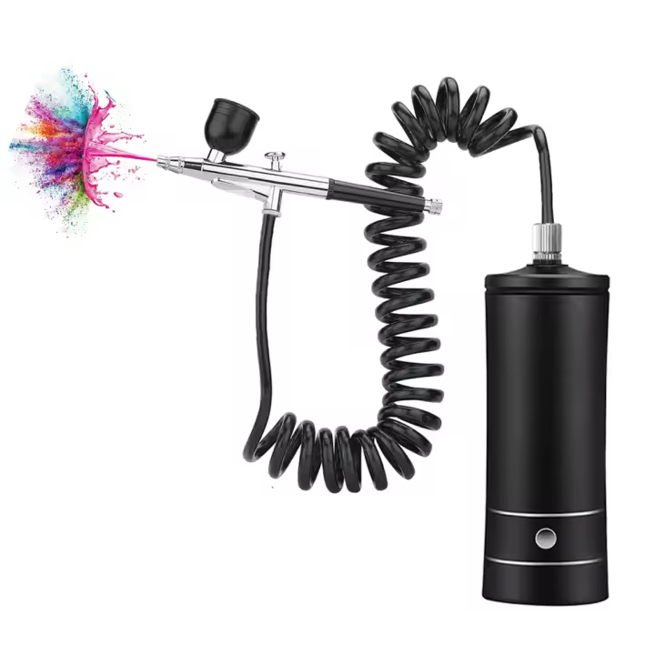 Kit De Aerógrafo Portátil Para Uñas Con Compresor Para Arte De Uñas Pintura De Pasteles Y Manualidades Herramienta De Belleza Multifuncional - 1