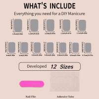 24pcs/set Uñas Postizas Cortas En Gradient Nude Rosa Jalea Brillante Estilo Cuadrado Ballet Frances Reutilizables Press on Falsas Uñas - details 39