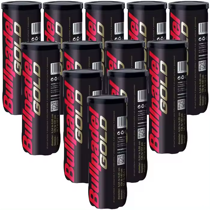 Pack de 12 Botes de Pelotas Bullpadel Gold - 1