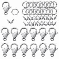 80Pcs/Set Broches De Langosta De Acero Inoxidable Para DIY Pulseras Collares Cadenas De Joyería Conexión De Anillos Saltarines Y Cierres De Bola - details 5