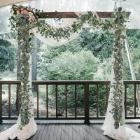 Guirnalda De Hojas Verdes Artificiales Imitación De Eucalipto 78 Pulgadas Con Flores Y Bayas Blancas Para Decoración De Bodas Y Fiestas En El Hogar - details 7