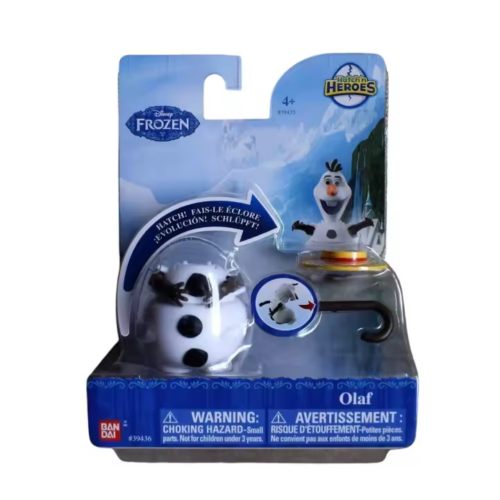 BANDAI -  Disney FROZEN - Figura Articulada OLAF - Colección Hatch´n Heroes - Mide 10 cm Aprox. - Para Mayores de 4 años - 1