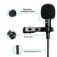 Mini Micrófono Condensador Portátil Tipo C 1.5m Con Cable 3.5mm Para PC Y Laptops Grabación Profesional Clip-on Lapel Micrófono USB - details 0