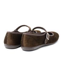 Zapatillas de lona mujer VULLADI 5409-032 MERCEDITAS TERCIOPELO MARRON 27169 XL - details 1