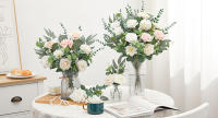 20pcs Hojas De Eucalipto Artificial Mezclado Con Dólares De Plata Para Arreglo Floral Decoración De Hogar Bodas DIY Bouquets - details 3