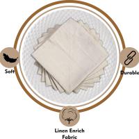 6 Piezas De Toallas De Comedor De Lino Y Algodón Flax Natural Con Esquinas Mitrales Para Boda Toallas De Comedor De Tela Natural - details 3