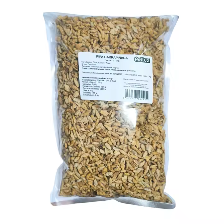 Pipas Garrapiñadas 1 Kg - Sin Conservantes Ni Colorantes - Sabor Natural de Pipa, Agua y Azúcar - Pelluz - 1