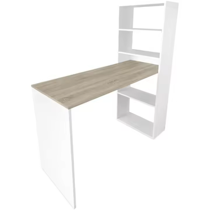 Mueblecenter ESCRITORIO CON ESTANTERIA MODELO VILLENA BLANCO-CAMBRIA - 1