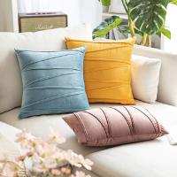 Funda De Cojín Decorativa De Seda Suave Para Sofa Various Colores 30x50 45x45cm 50x50cm Para Sala De Estar Adultos Lavable - details 8
