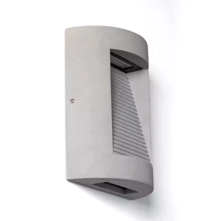 Ledkia Aplique de Pared Exterior LED Regulable 16W Cemento Zalix Gris Piedra - 1