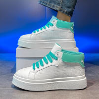 Zapatos Casuales Para Hombre Blanco Con Plataforma Alta Calidad Tenis De Exterior Deportivos De Tenis Talla Verdadera Para Adultos Material Superior PU Suela De PVC Transpirable Y Massajeador - details 25