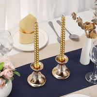 Soporte Para Vela De Cristal Y Metal Para Mesa De Comedor Fiesta De Cumpleaños Boda Decoración Del Hogar Estilo Europeo - details 4