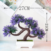 Planta Artificial De Bonsái En Maceta Pequeña Para Jardín Decoración De Hogar Y Mesa Material De Plástico Ornamento De Flor Sin Mantenimiento - details 1