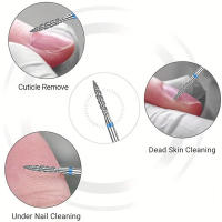 Broca De Uñas Para Taladro Diamante Torbellino Cutter De Cutícula Herramienta De Manicura Y Pedicura Burro De Giro Cabeza De Trituración Espiral Suministros De Belleza - details 2
