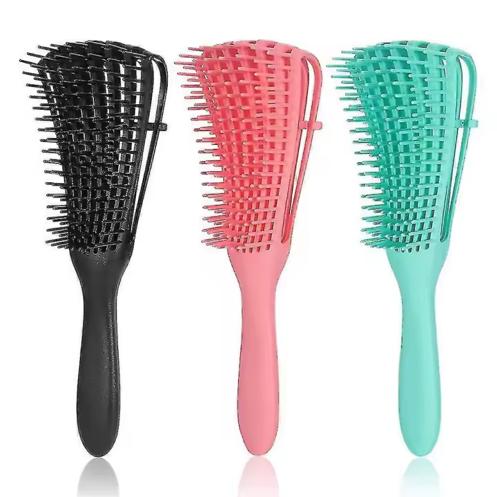 3 Pack Detangling Brush For Curly Hair,textured 3a To 4c Kinky Wavy - 1