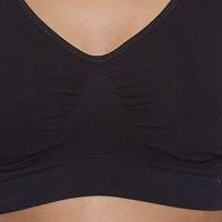 Selene Sujetador Louise Negro Sin Costuras con Relleno Realza el Pecho Estiliza Contorno Sin Aros. - details 4