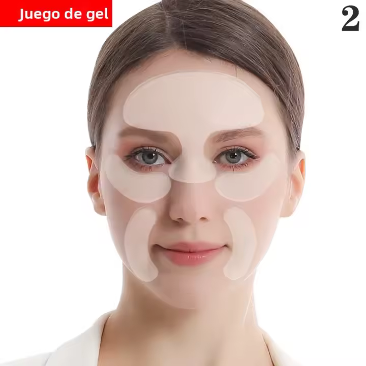 Parche De Silicone Reutilizable Para Rostro Y Cuello Eliminación De Arrugas Piel Facial Levantamiento Anti-Edad Herramientas De Belleza - 1