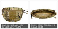 Bolsa Descartable De Caza Y Deportes 1050D Nylon Con Sistema De Correas Molle Para Exterior Bolsa Frontal De Porta Placa De Hombro - details 5