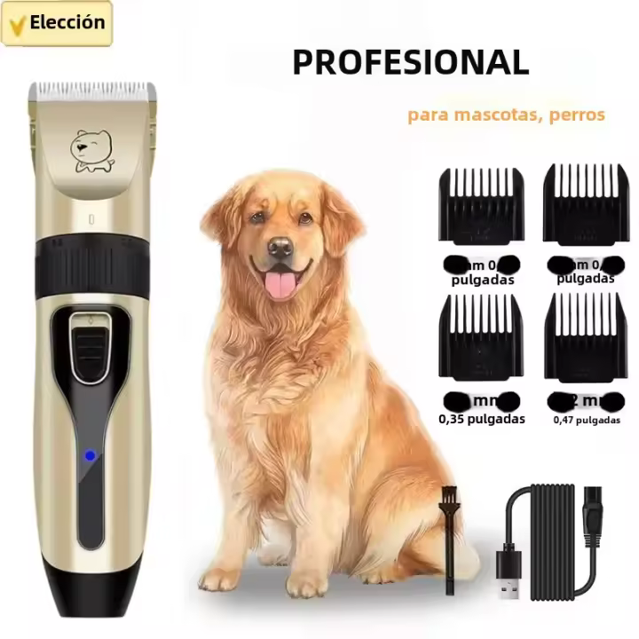 Afeitadora Eléctrica Profesional Para Perros Y Gatos Recargable Por USB Máquina De Corte De Pelo Para Animales - 1