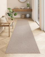 Alfombra Antideslizante de Yute Sintético 80x300 cm, Lavable a Máquina, para Salón, Dormitorio y Comedor, Color Marrón Camello - details 1