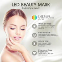 Máscara De Belleza LED Para Rostro Con Terapia De Luz 7 Colores Dispositivo De Cuidado De La Piel Rojo Para Uso Doméstico - details 3