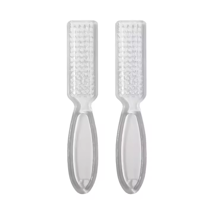 Cepillo De Uñas Profesional 2Pcs Herramientas De Manicura Plástico Para Eliminar Polvo Y Limpiar Accesorio De Cuidado De Uñas En Colores Rosa/Púrpura/Rojo/ Negro/Azul/Verde - 1
