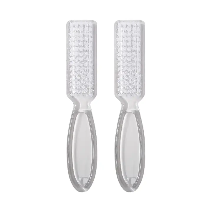 Cepillo De Uñas Profesional 2Pcs Herramientas De Manicura Plástico Para Eliminar Polvo Y Limpiar Accesorio De Cuidado De Uñas En Colores Rosa/Púrpura/Rojo/ Negro/Azul/Verde - 1