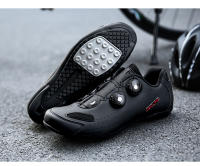 Zapatos De Ciclismo Para Hombre T22 Blanco Cuero Impermeable Profesional Autolockando Zapatillas De Bicicleta Planas Para Mujer MTB Ciclismo En Carretera - details 16