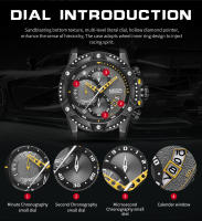 Reloj De Hombre MEGIR Moda Cronógrafo Cinta De Cuero Casual Resistantes Al Agua Reloj De Pulsera De Cuarzo Para Deporte Y Uso Diario - details 5
