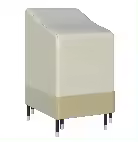 Outsunny Funda protectora para sillas de jardín apilables Lona impermeable 90L x 70W x 115H cm Oxford de alta densidad 600D Beige café - 1