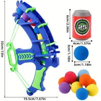 Juego Interactivo De Tiro Con Arco Y Flechas Set De Juguete Educativo Con Objetivo De Bala Suave Para Entretenimiento Familiar En Fiestas - details 1